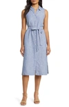 Tommy Bahama Two Palms Linen Shirt Dress In Chambray