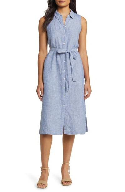 Tommy Bahama Two Palms Linen Shirt Dress In Chambray