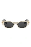 Dior C B3u 58mm Butterfly Sunglasses In Shiny Gold Dh Smo