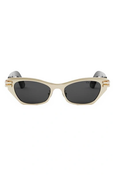 Dior C B3u 58mm Butterfly Sunglasses In Gold/gray Solid