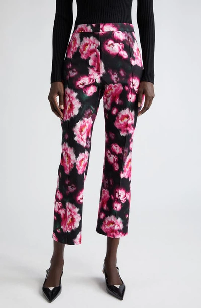 Adam Lippes Daphne Floral-print Cotton Twill Skinny-leg Ankle Pants In Mehrfarbig
