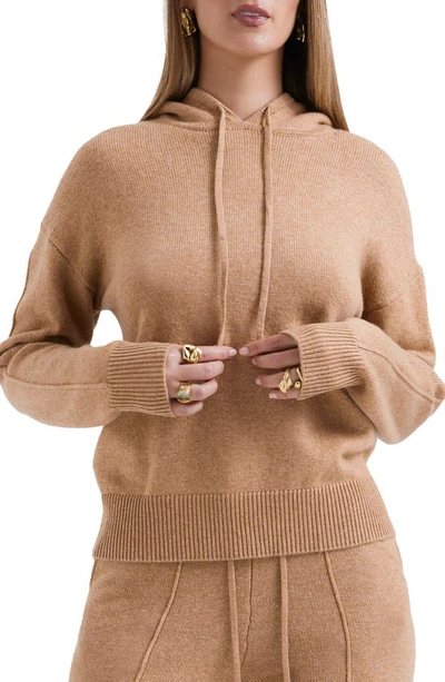 House Of Cb Jionni Hoodie Jumper In Camel