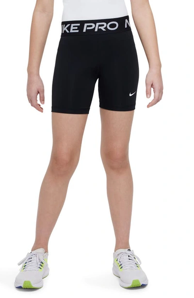 Nike Pro Big Kids' (girls') Dri-fit 5" Shorts In Black