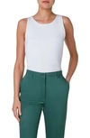 Akris Punto Modal Jersey Fitted Tank Top In Cream