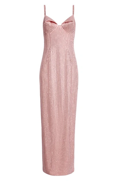 Area Crystal-embellished Maxi Dress In Candy Rose