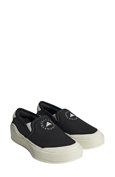 Adidas By Stella Mccartney Court Slip-on Shoes In Black