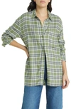 TREASURE & BOND TREASURE & BOND PLAID LONG SLEEVE BUTTON-UP SHIRT