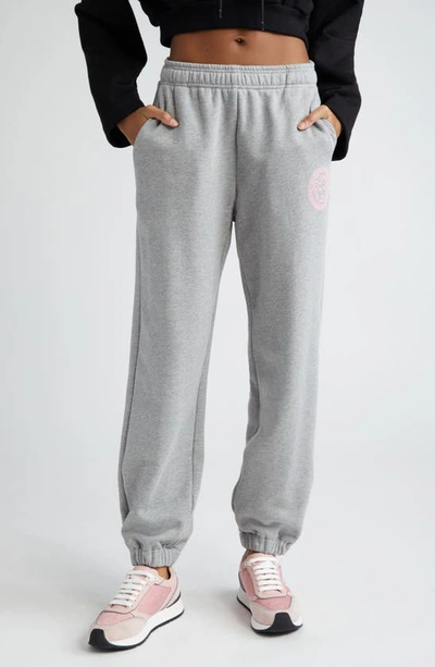 Versace Medusa Logo Cotton Jersey Sweatpants In Grey