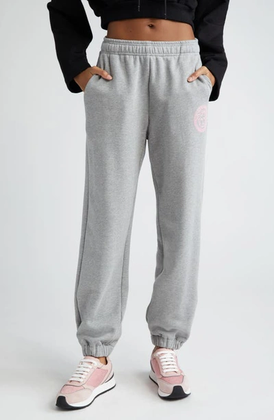 Versace Logo-print Cotton Track Pants In Grey