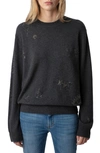ZADIG & VOLTAIRE BEAD DETAIL CASHMERE SWEATER