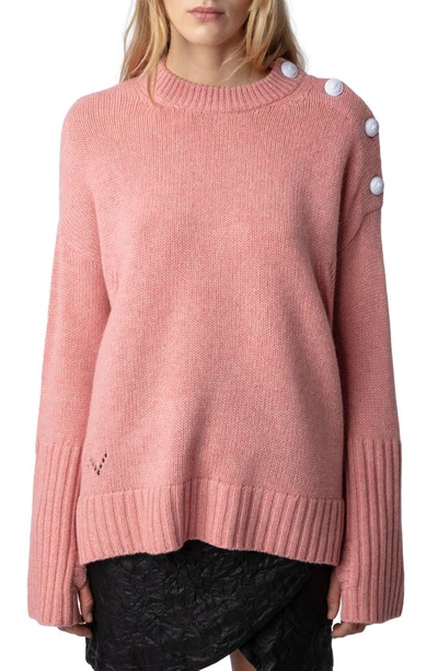 Zadig & Voltaire Malta Cashmere Jumper In Litchi