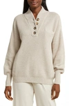 LUNYA COZY ORGANIC COTTON BLEND POCKET HENLEY