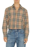 Burberry Classic Check Wool Flannel Shirt For Men In Multi