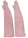 RICK OWENS RICK OWENS LONG LEATHER GLOVES