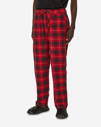 Tekla Flannel Plaid Pijamas Trousers In Red