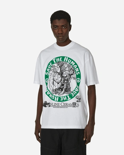 Online Ceramics Save The Humans T-shirt In White