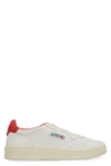 Autry Leather Sneakers With Red Heel Tab In White