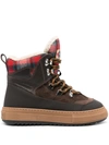 Dsquared2 High Top Lace-up Boots In Marrone
