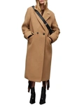 Allsaints Mabel Coat In Camel Brown