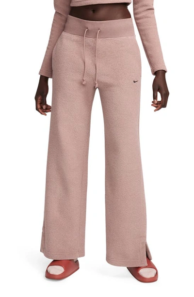 Nike Women's  Sportswear Phoenix Plush High-waisted Wide-leg Cozy Fleece Pants In Purple