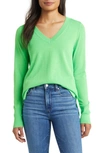 Caslon Wool Blend Crewneck Sweater In Green Neon