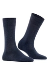 Falke Sensitive London Crew Socks In Navy Mel.