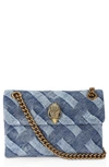 KURT GEIGER KURT GEIGER LONDON MINI KENSINGTON DENIM CROSSBODY BAG