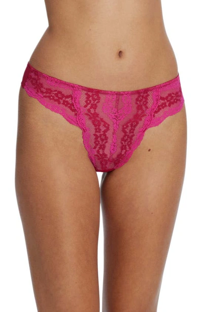 Skarlett Blue Impress Thong In Red Apple/ Rose Violet