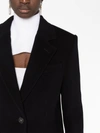 Stella Mccartney Black Single Breasted Wool Coat In Black