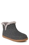 Dearfoams Brixen Bootie Slipper In Dark Heather Grey