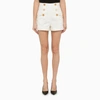 Balmain High-rise Denim Shorts In White