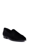 Rag & Co Luxe-lap Black Velvet Handcrafted Loafers In Black