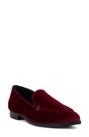 Rag & Co Luxe-lap Burgundy Velvet Handcrafted Loafers In Burgundy