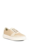 Rag & Co Kjaer Dual Tone Leather Sneakers In Beige In Beige/ Beige