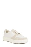 Rag & Co Kjaer Dual Tone Leather Sneakers In Off White In White/ Beige