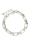 Sterling Forever Wilma Chain Link Bracelet In Silver
