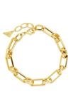 Sterling Forever Wilma Chain Link Bracelet In Gold