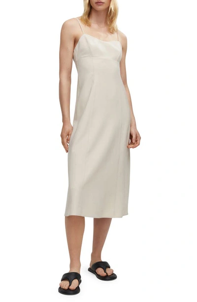 Mango Women's Low-cut Midi Dress In Ecru