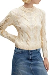 MANGO METALLIC FOIL CABLE SWEATER