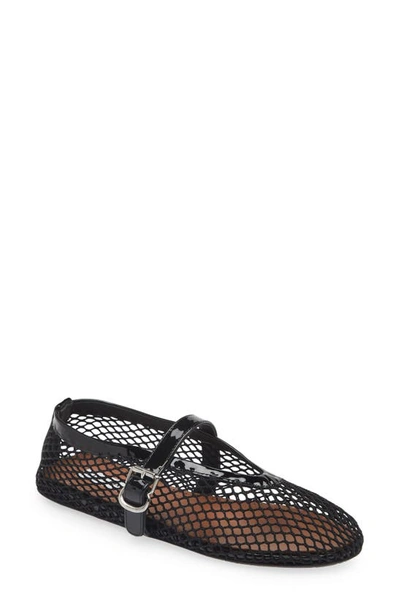 ALAÏA ALAÏA FISHNET BALLERINA FLAT