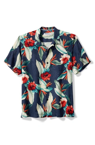 Tommy Bahama Men's Cardona Blooms Short-sleeve Floral Print Camp Shirt In Deep Space