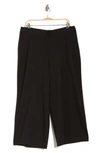 Max Studio Ponte Crop Wide Leg Pants In Black