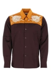 Dries Van Noten Silk Shirt With Unique Embroidery And Collar In Multicoloured