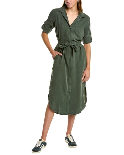 Bella Dahl Curved Hem Maxi Dress In Green
