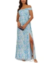 ADRIANNA PAPELL SOFT OFF THE SHOULDER MAXI DRESS