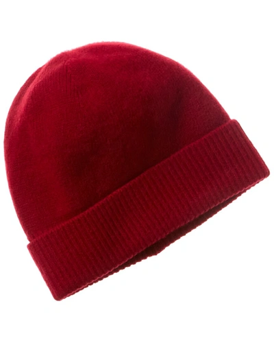 Portolano Folded Cuff Cashmere Hat In Red