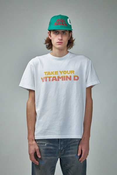 Gallery Dept. Vitamin D Logo-print Cotton-jersey T-shirt In White