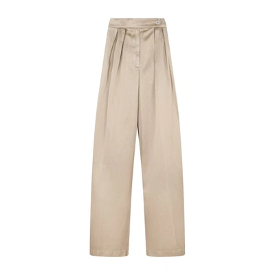 The Row Dries Van Noten Buttoned Pleated Pants In Poc Porcelain Clay