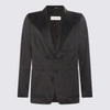 DRIES VAN NOTEN DRIES VAN NOTEN BLACK COTTON BLEND BLAZER