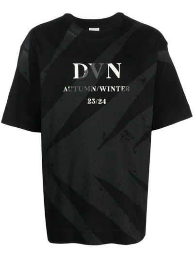 Dries Van Noten Heli Printed T-shirt In Black